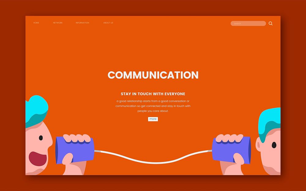 Communication and information website graphic