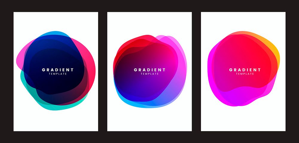 Colorful gradient template poster design