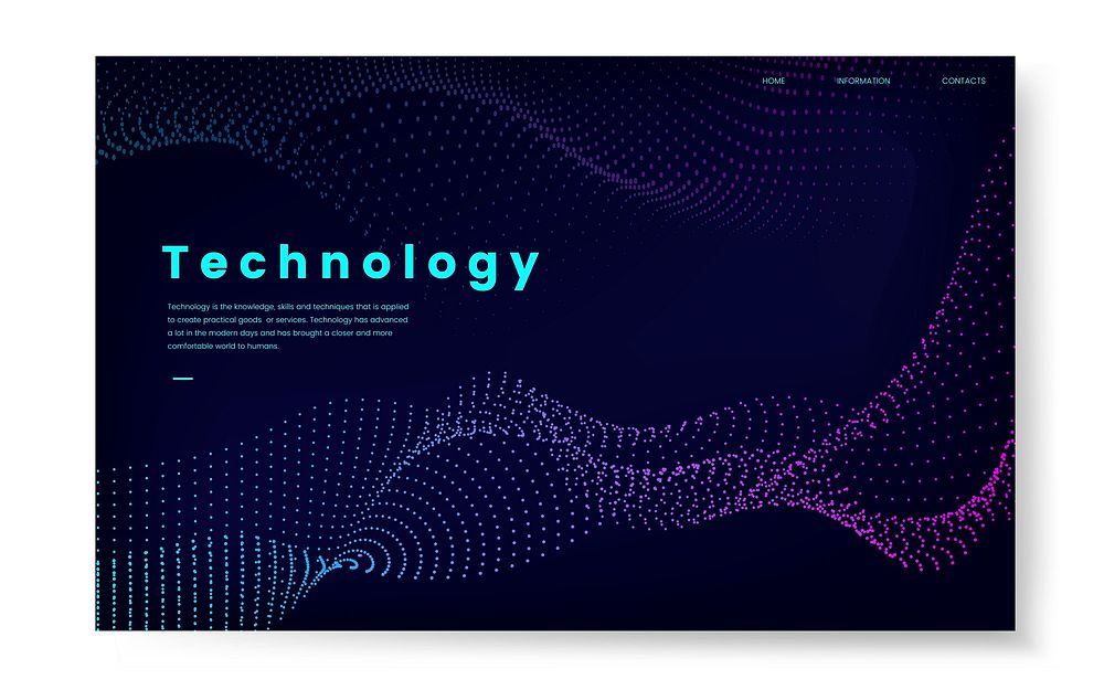 Data visualization particle dynamic wave pattern vector