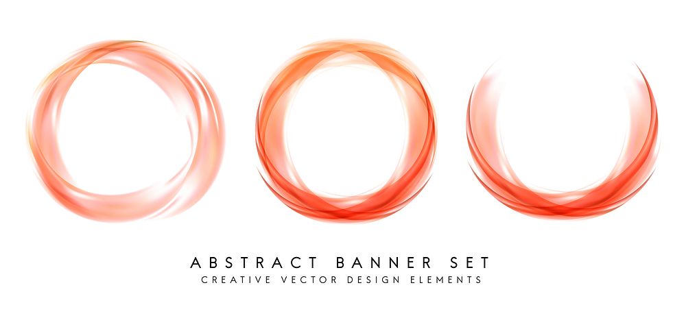 Abstract banner set in orange
