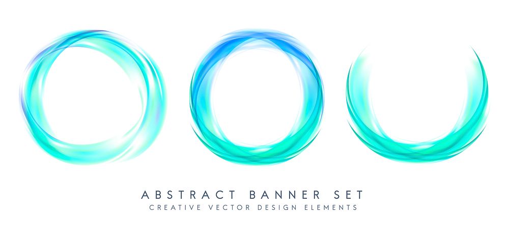 Abstract banner set in blue
