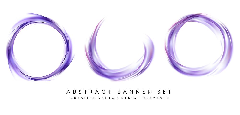 Abstract banner set in purple