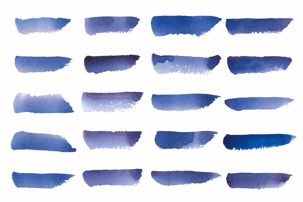 Painted watercolor background vector in blue