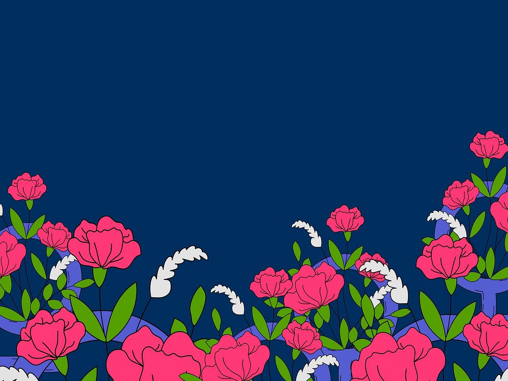 Floral and colorful feministic wallpaper vector