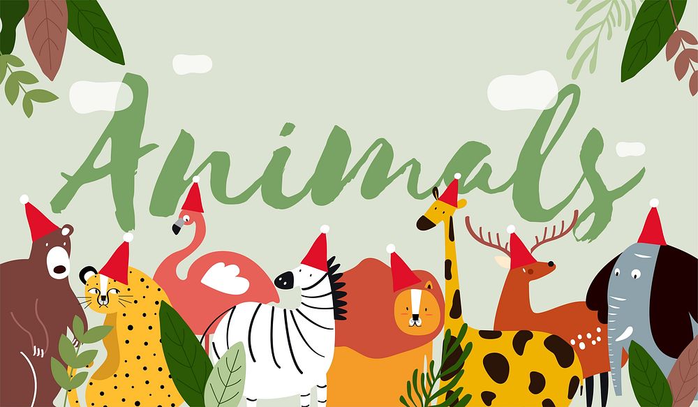 Animals in a cartoon style vector