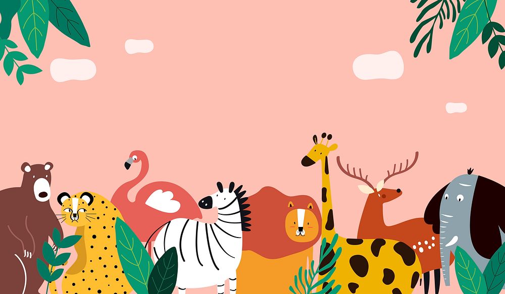 Animals theme template vector illustration