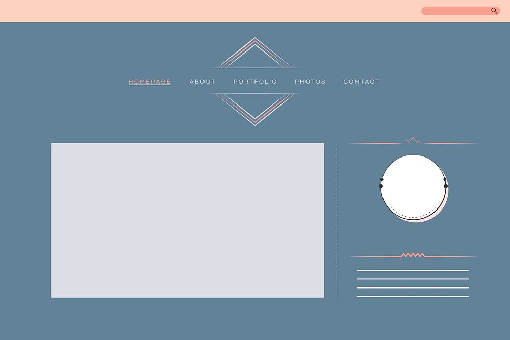 Web design for portfolio layout vector