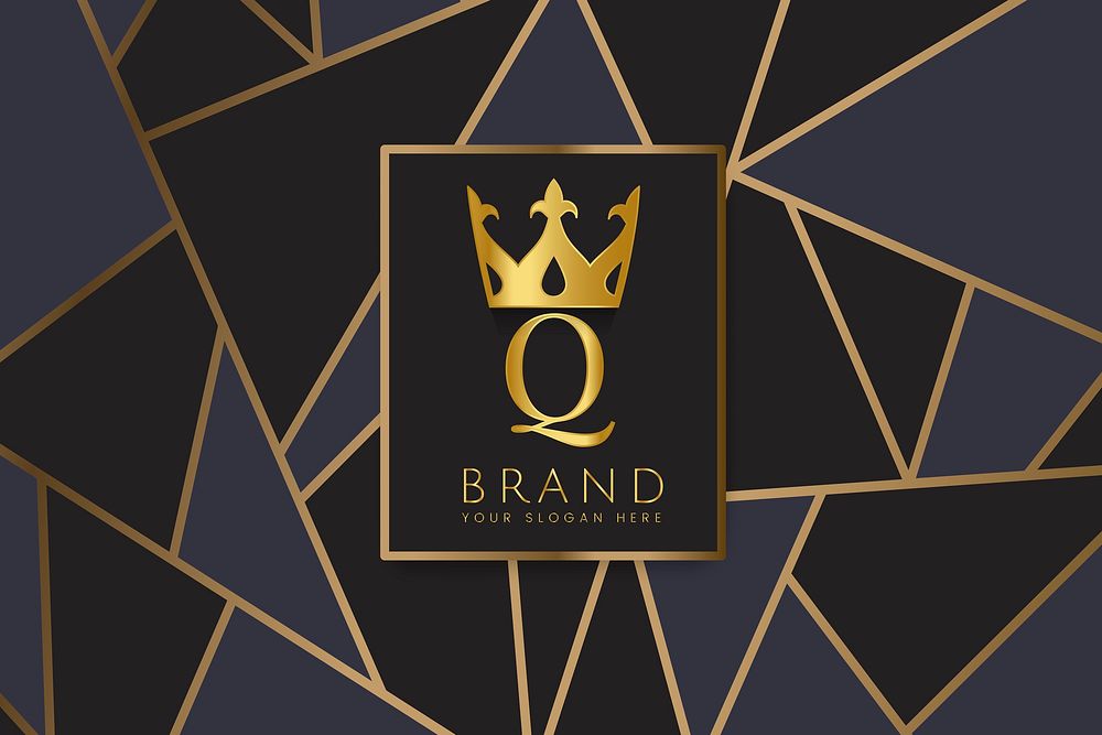 Premium Q brand design vector