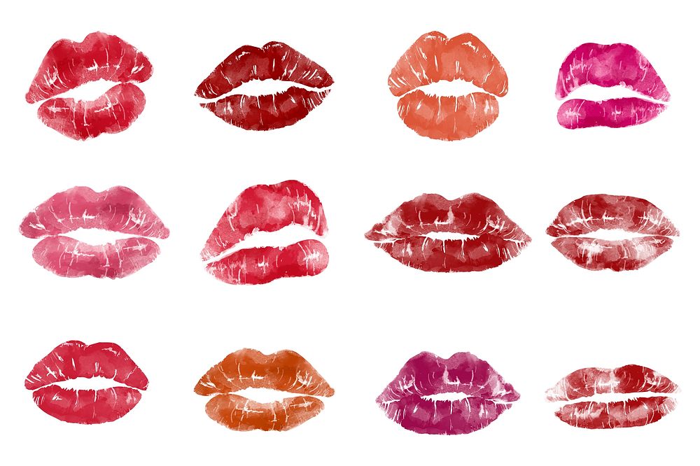 Pop art style lip print