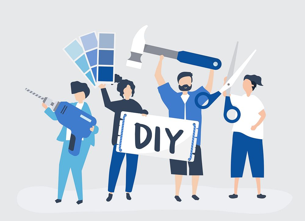 Character illustration of DIY home improvement concept