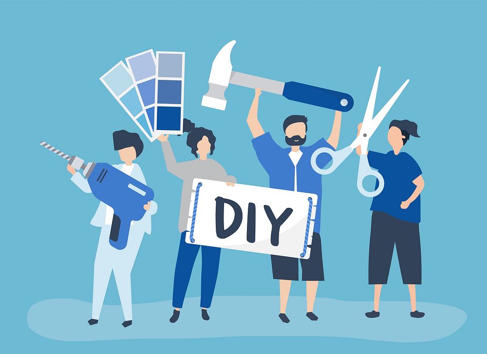 Character illustration of DIY home improvement concept