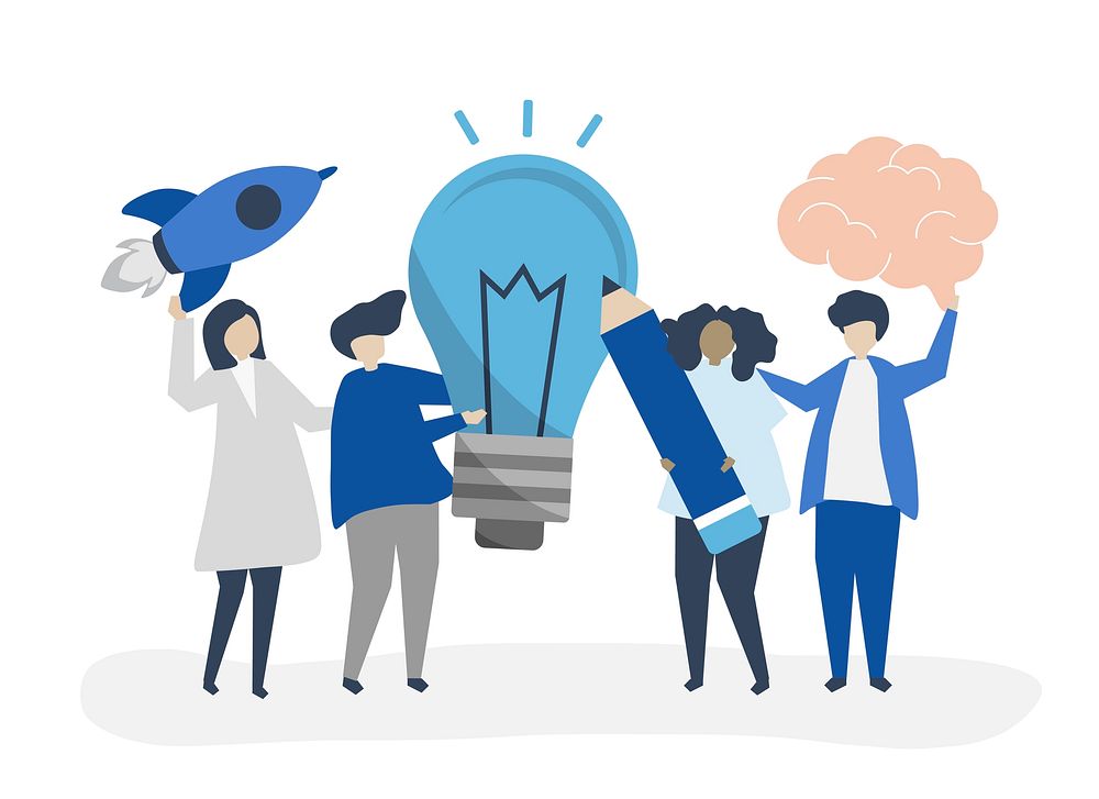 Creative business idea concept illustration