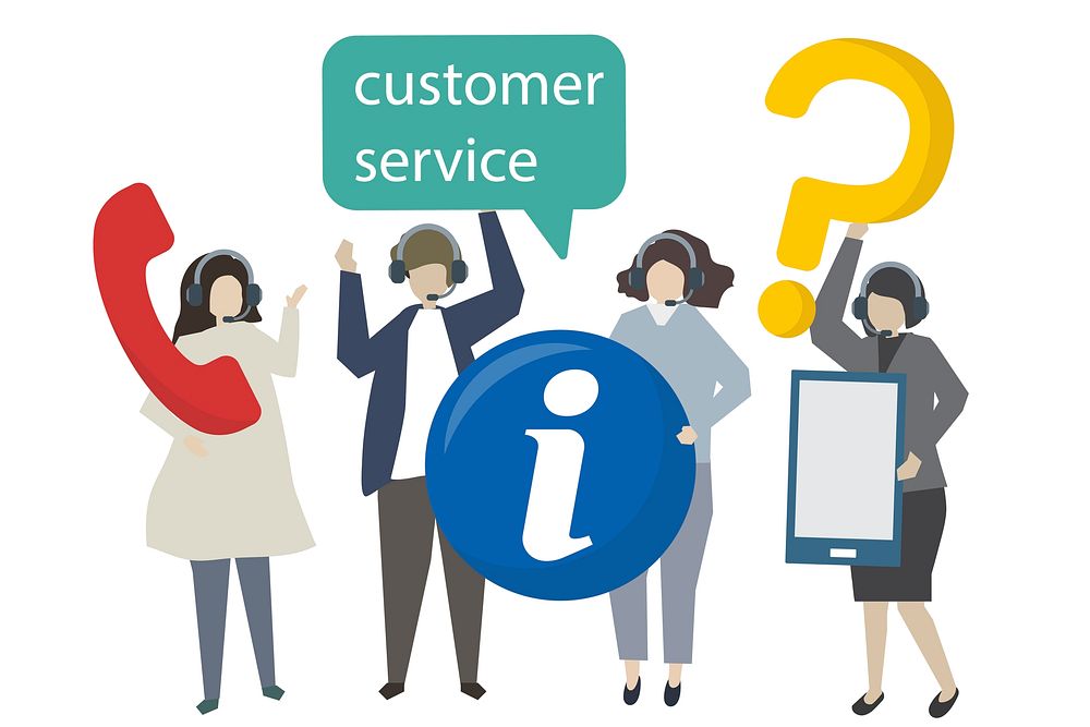 People with customer service concept illustration