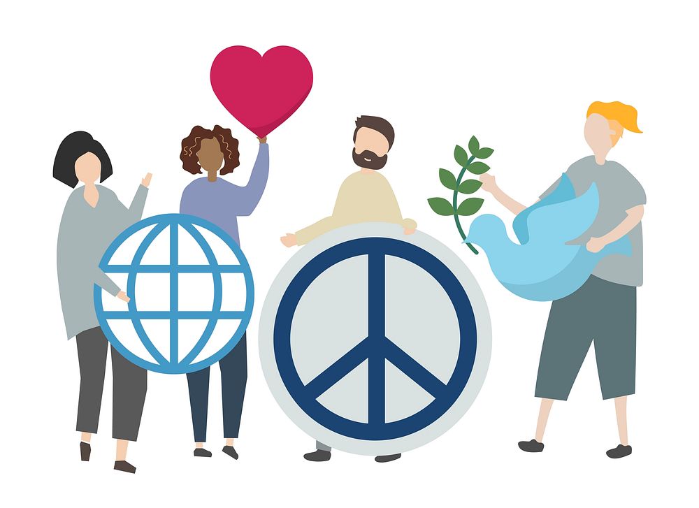 People holding peaceful icon illustration | Premium Vector - rawpixel