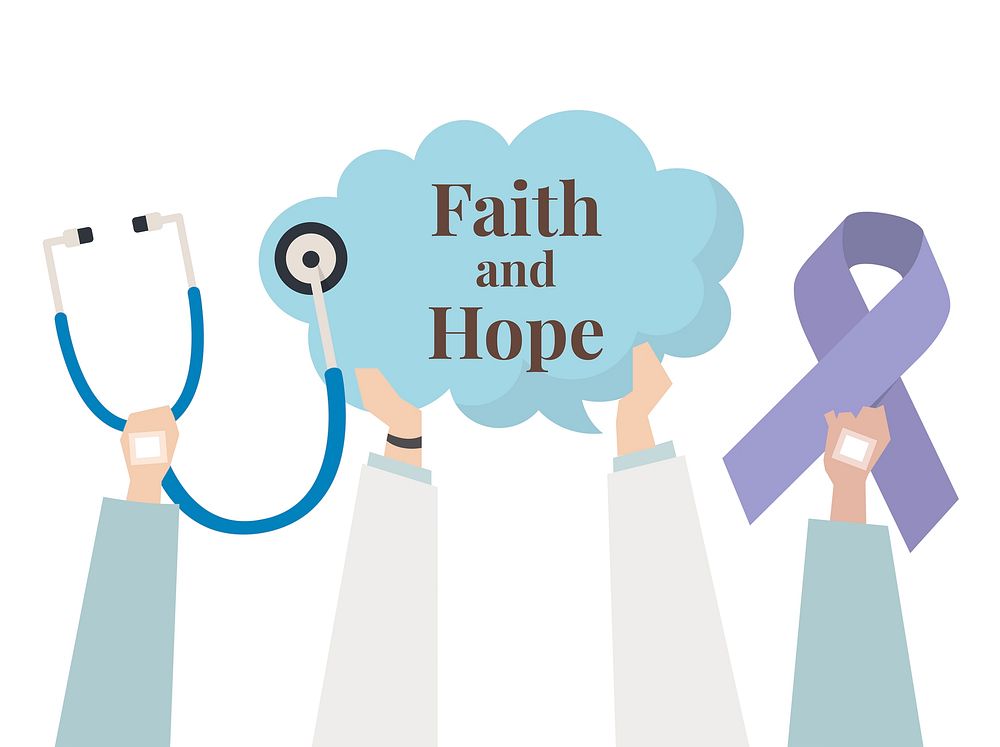 Illustration of faith and hope concept