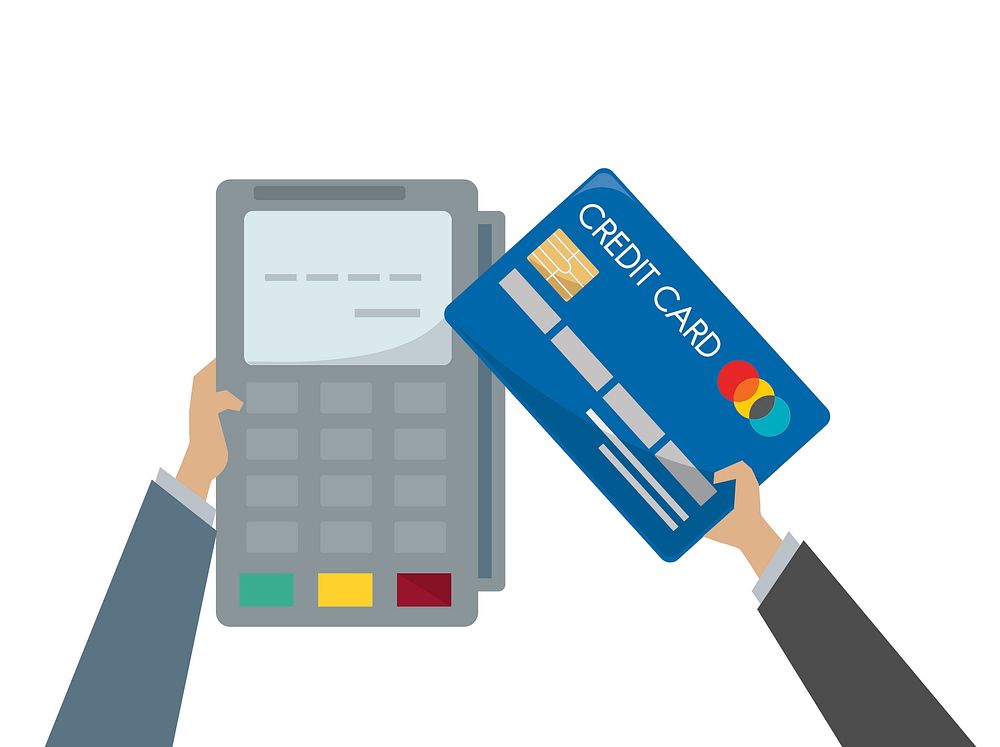 Illustration of credit card payment
