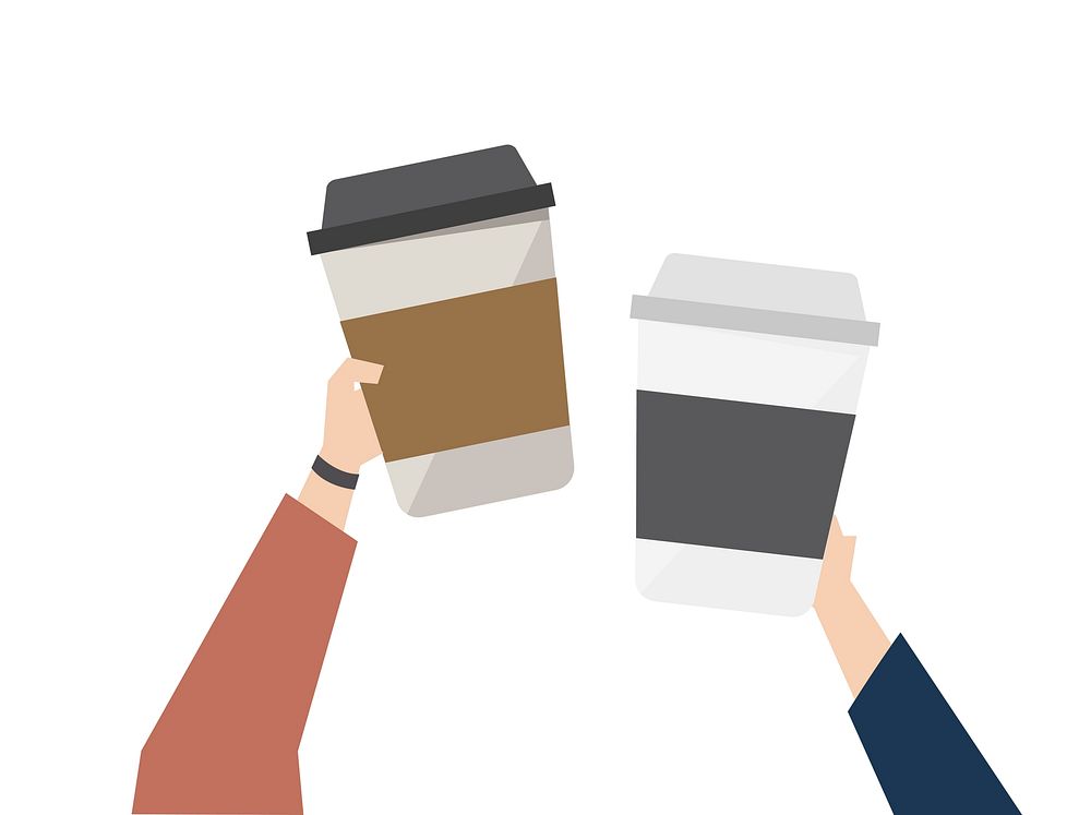 Illustration of coffee on the go
