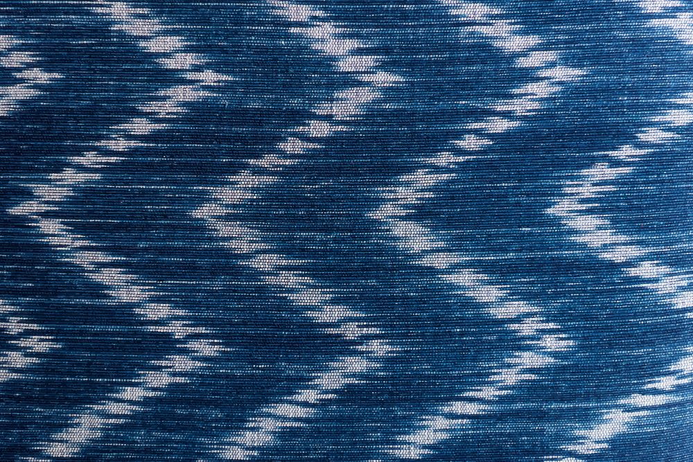 Blue and white textiles textured wallpaper