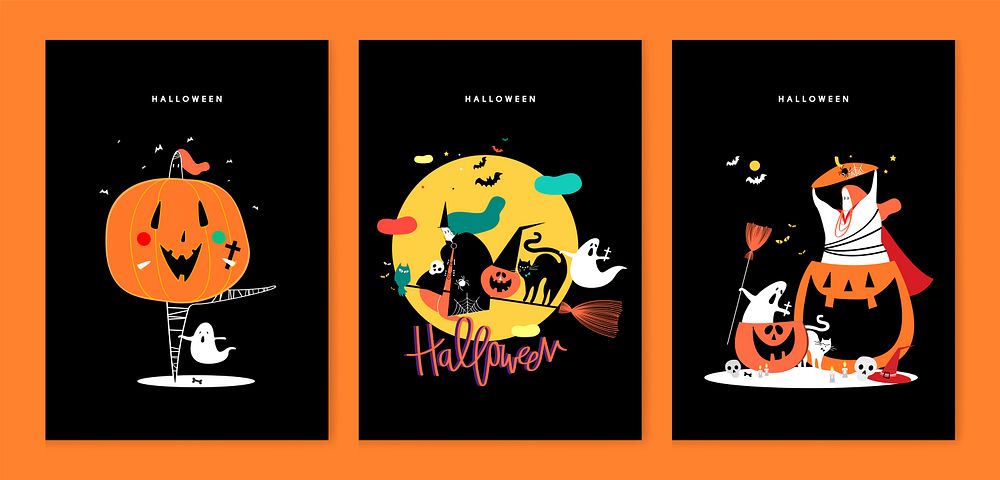 Character illustration of Halloween themed