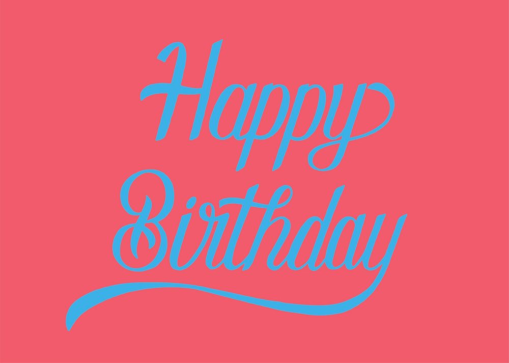 Happy birthday typography design illustration