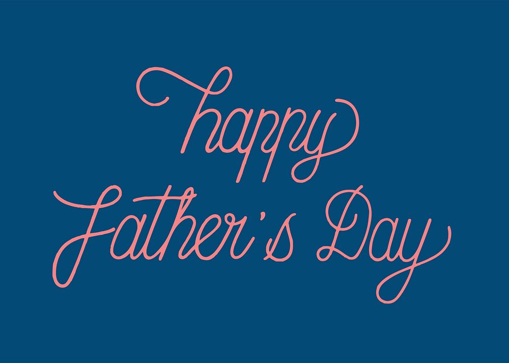 Happy father's day typography design illustration