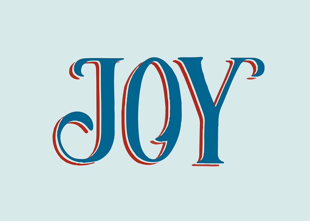 Joy typography illustration