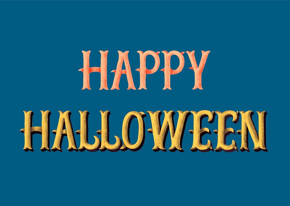 Happy Halloween typography illustration