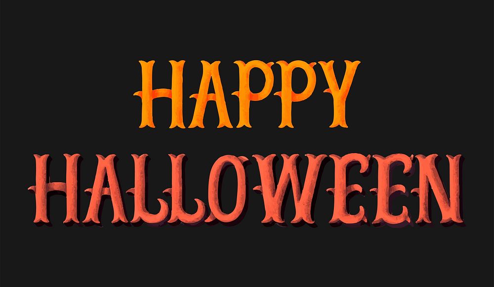 Happy Halloween typography illustration