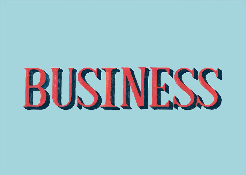 Handwritten style of Business typography