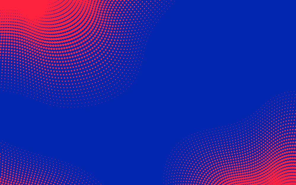 Red and blue halftone background vector