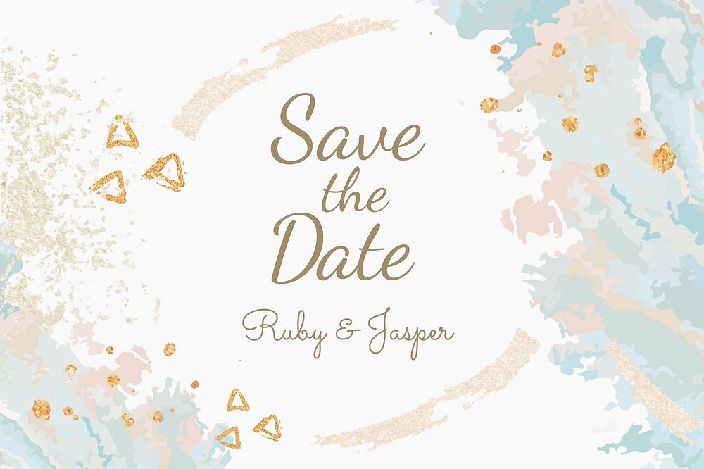Save the date wedding invitation vector