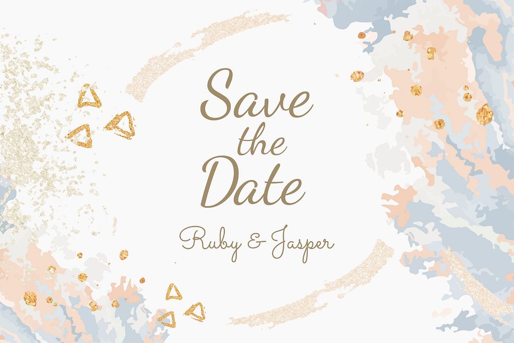 Save the date wedding invitation vector