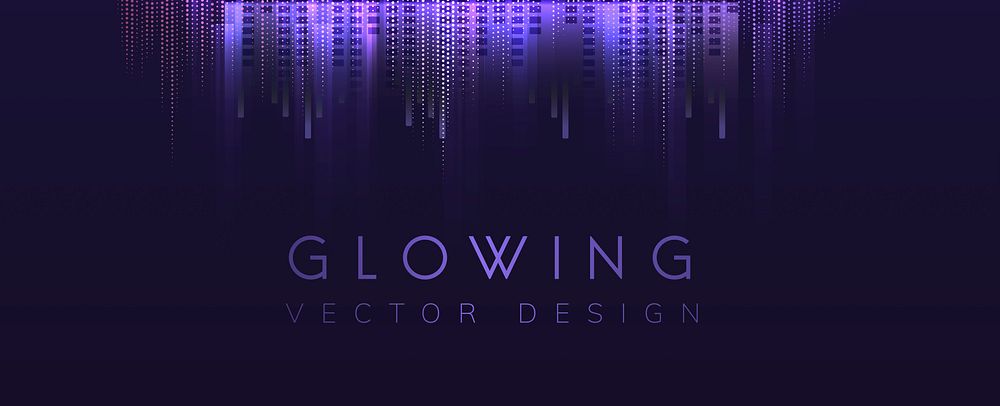 Purple glowing neon background vector