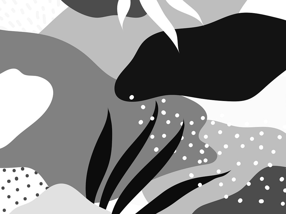 Black and white Memphis design pattern vector