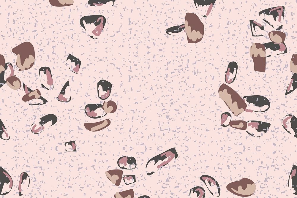 Terrazzo abstract pattern background psd on pink background