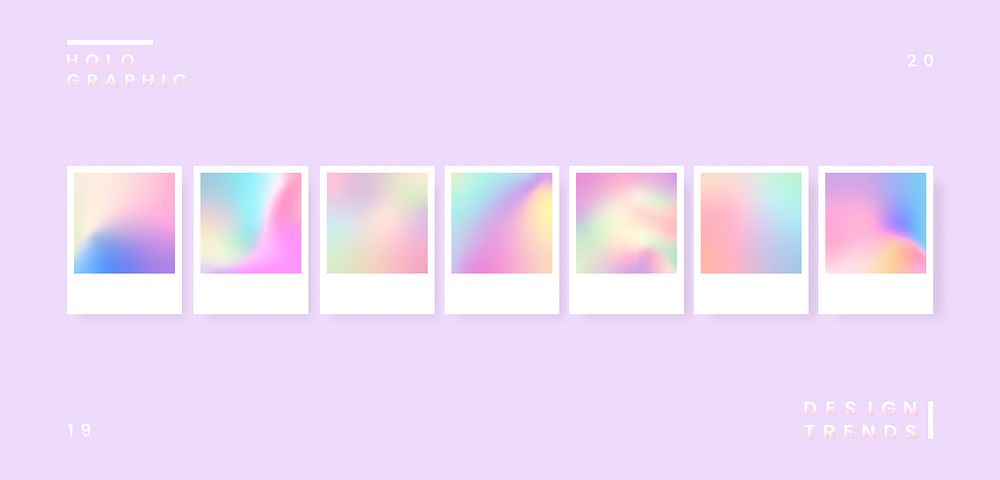 Colorful holographic gradient trend vector