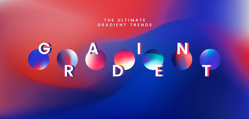 Colorful gradient trend element vector