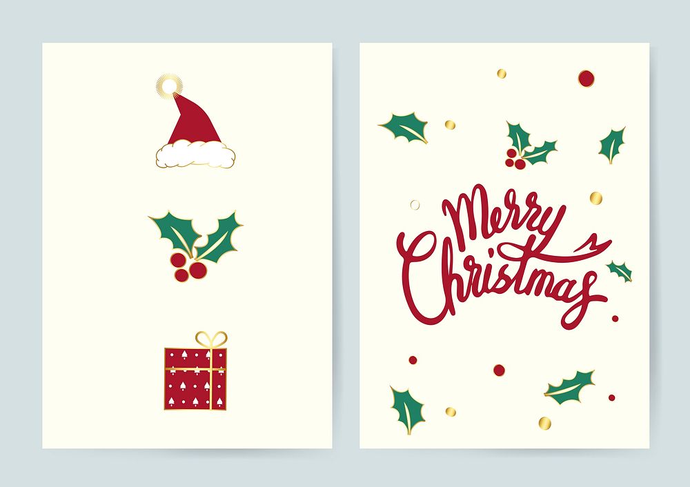 Merry Christmas typography card vector