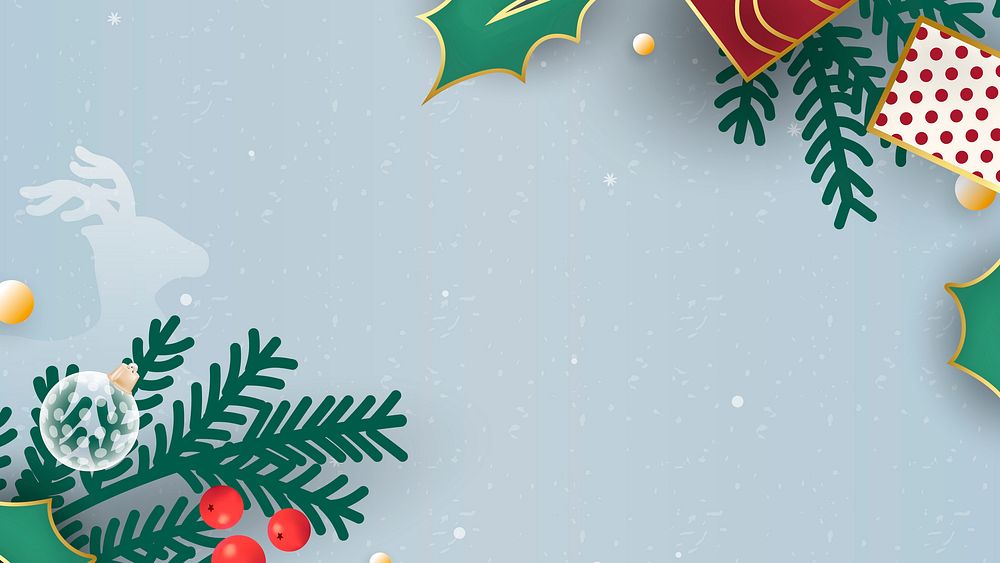 Christmas doodle on light blue background vector
