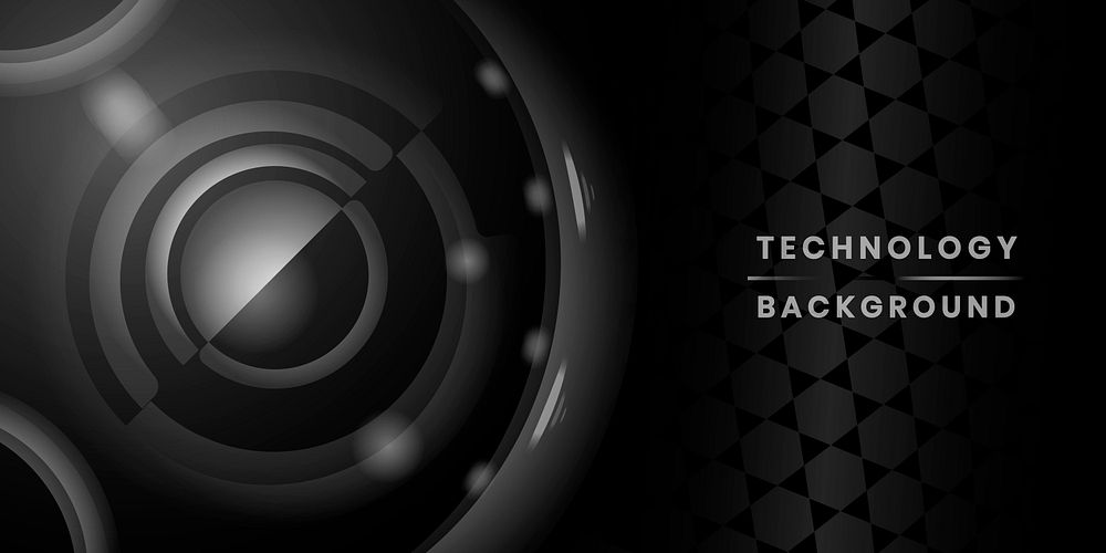 Gray futuristic technology background vector