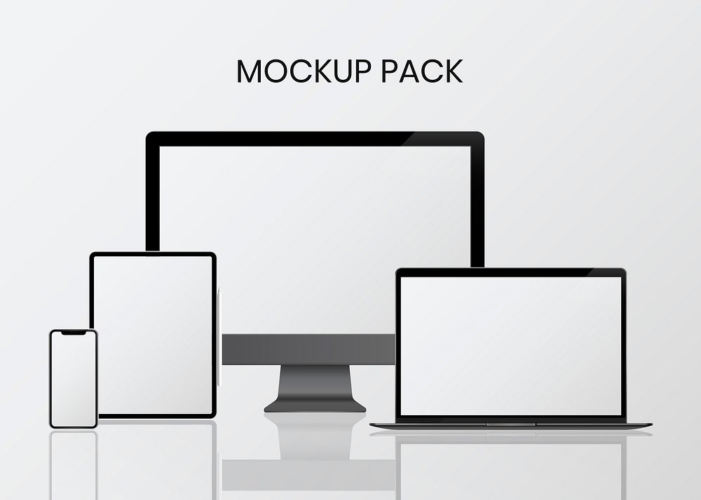 Digital modern devices mockup pack