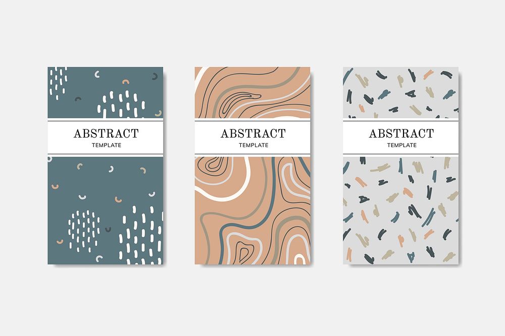 Abstract element patterned vector templates set