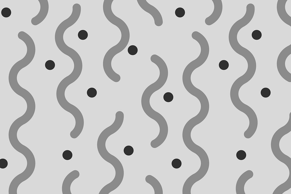 Gray Memphis patterned background vector