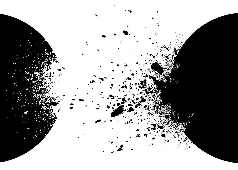 Design elements with ink splashes vector