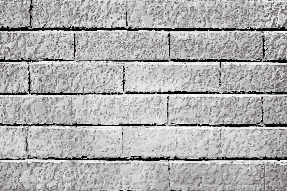 Gray brick textured background vector