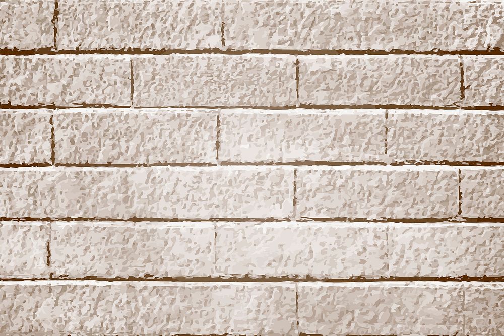 Beige brick textured background vector