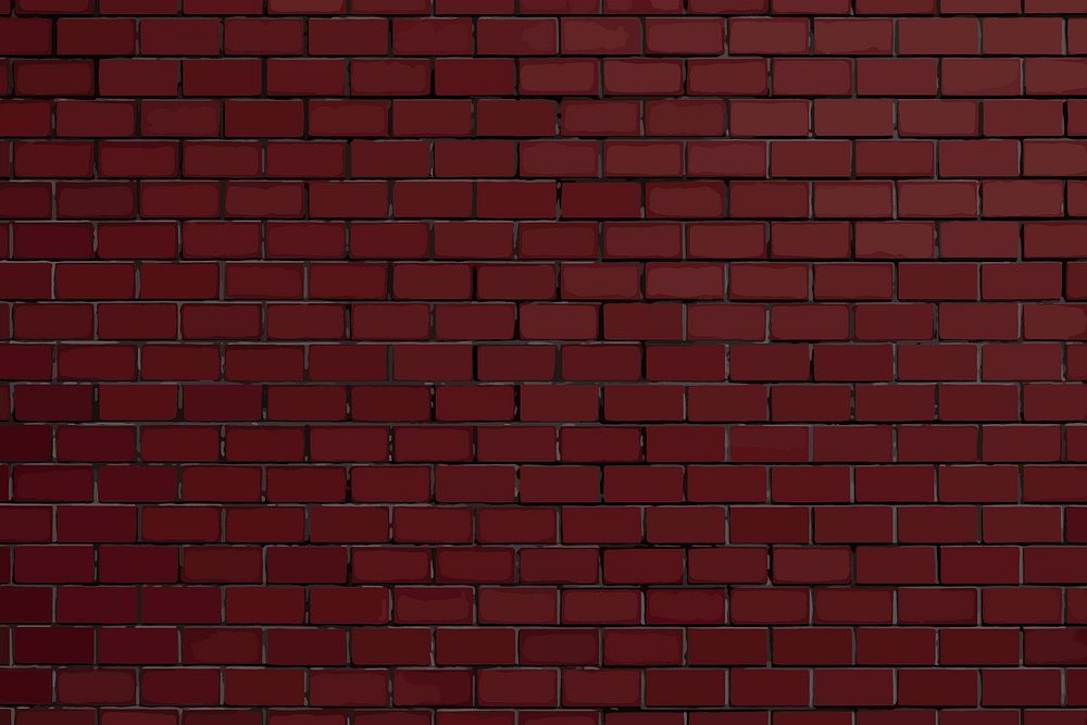 Dark red brick textured background vector