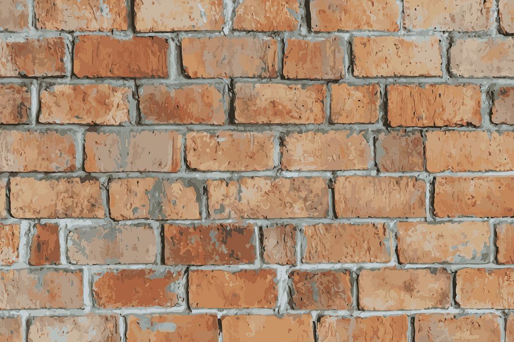 Brown brick textured background vector
