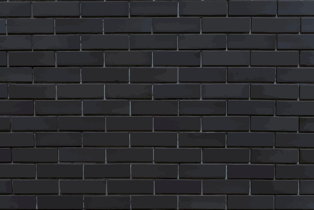 Black background, brick wall vector wallpaper.