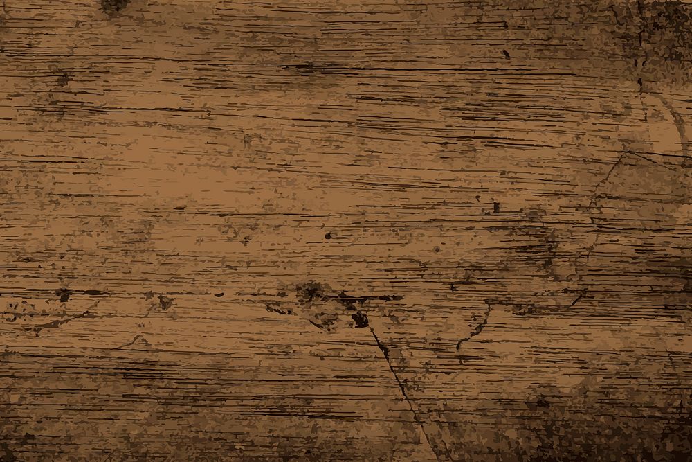 Rustic dark brown wooden textured background vector